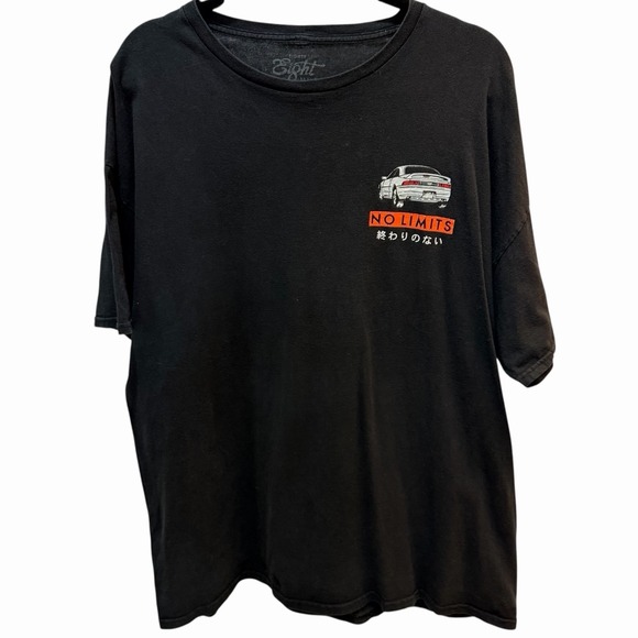 Eighty Eight Other - Eighty Eight Brand Men's Tokyo No Limits Graphic‎ T-Shirt Black Japanese Car 2XL